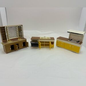 Vintage TOMY Dollhouse bundle 3 pieces- made in Japan